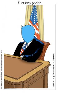 Caricatura política de Helguera llamada El Nuevo Poder