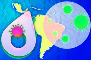 Pandemia en Latinoamérica y el Caribe. Ilustración: José A. García