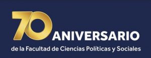 Banner con leyenda 70 aniversario de la Facultad de Ciencias Políticas y Sociales