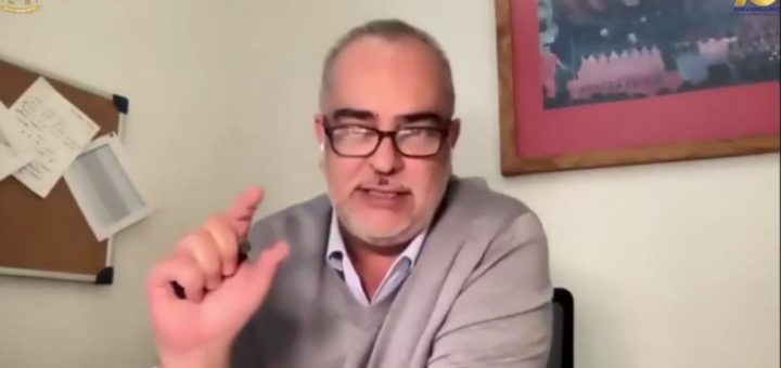 Dr. Alfredo Figueroa en conferencia sobre los resultados de las elecciones 2021.